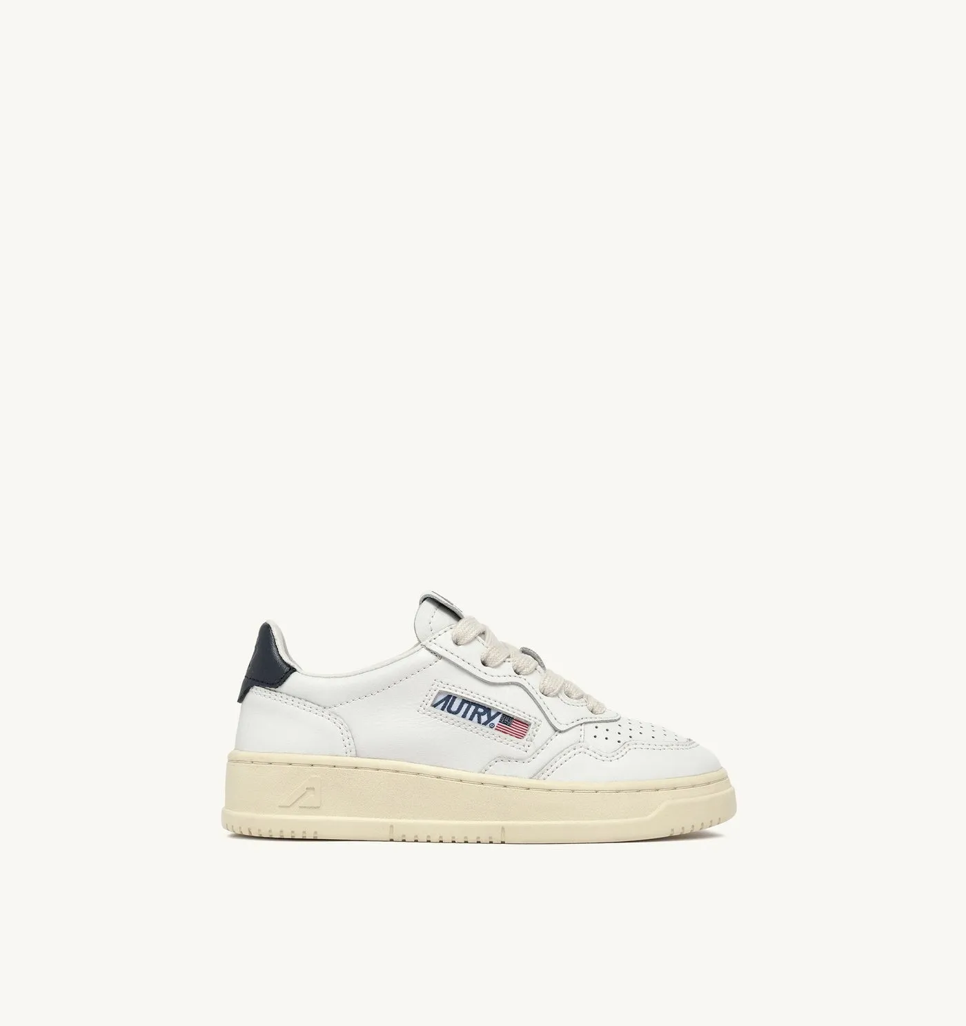 MEDALIST KIDS LOW IN PELLE BIANCA E BLU
