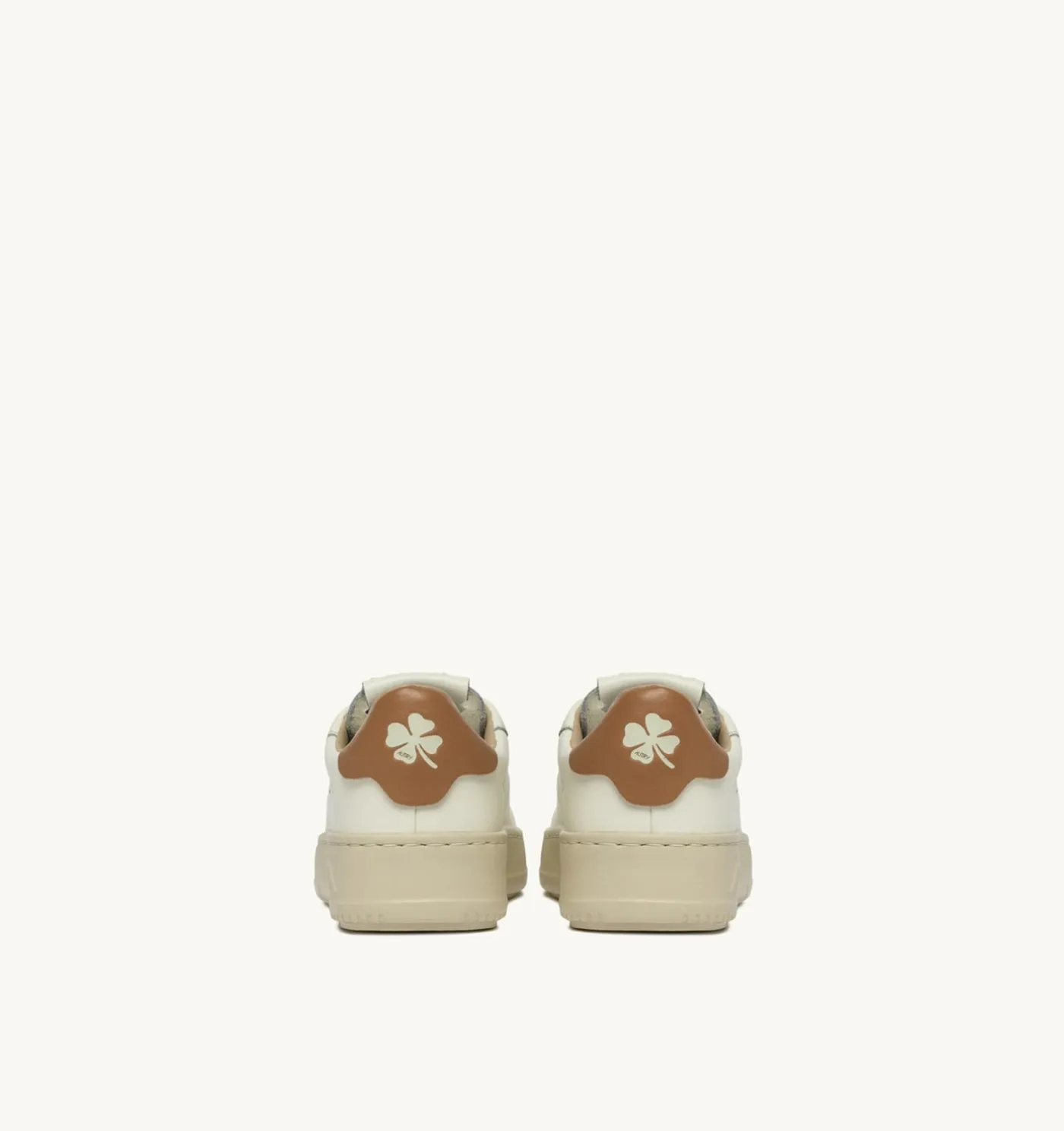 SNEAKERS DALLAS KIDS LOW IN PELLE MARSHMALLOW E BROWN SUGAR