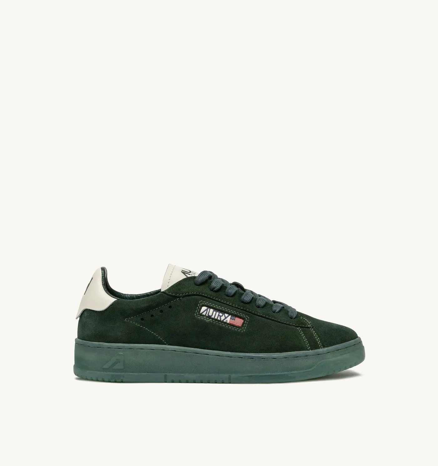 DALLAS LOW IN SUEDE MARSHMALLOW E BOTTLE GREEN