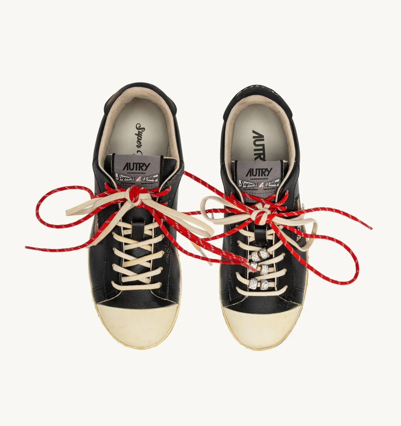 SNEAKERS DALLAS LOW SUPER VINTAGE IN PELLE NERA
