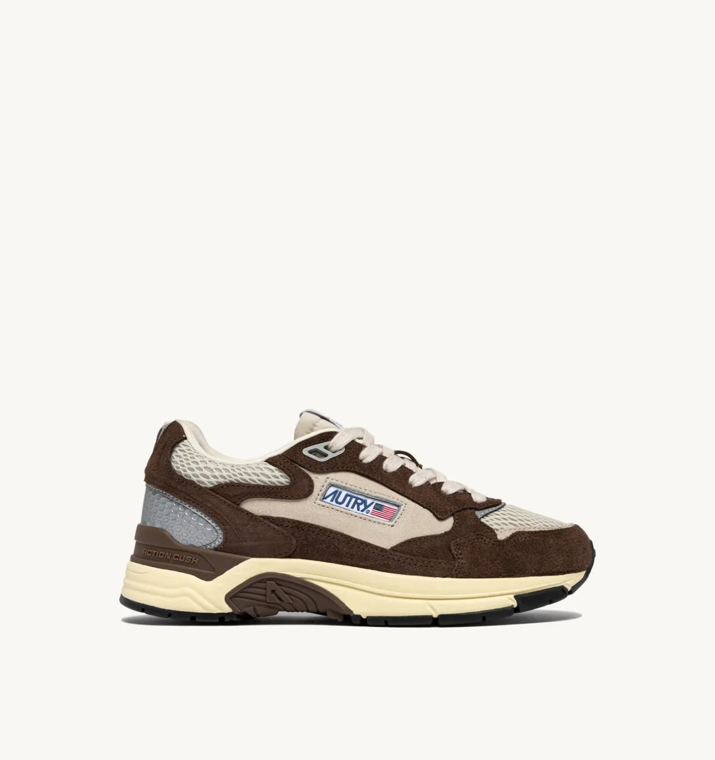 SNEAKERS HYPERWAY IN MESH E SUEDE SAND E COTTO