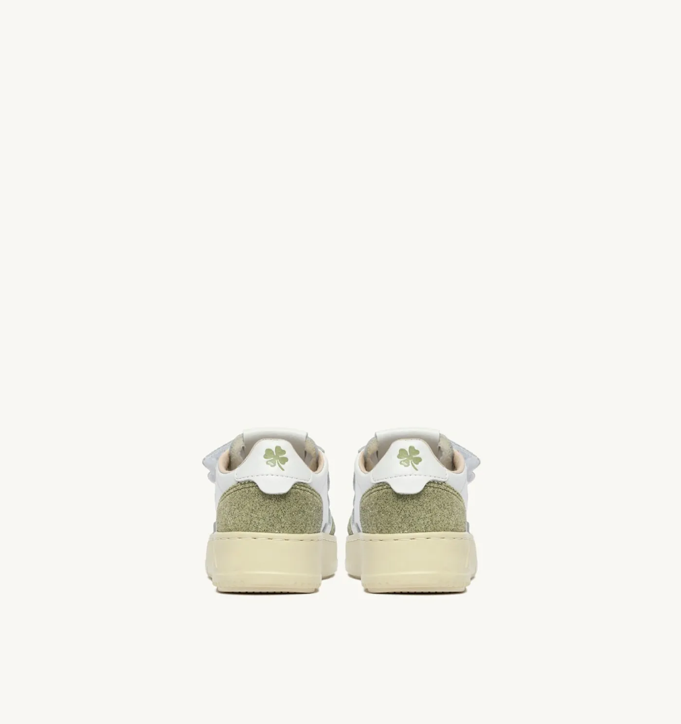 SNEAKERS MEDALIST KIDSTRIPES IN PELLE BIANCA E PELLE GLITTER SALVIA
