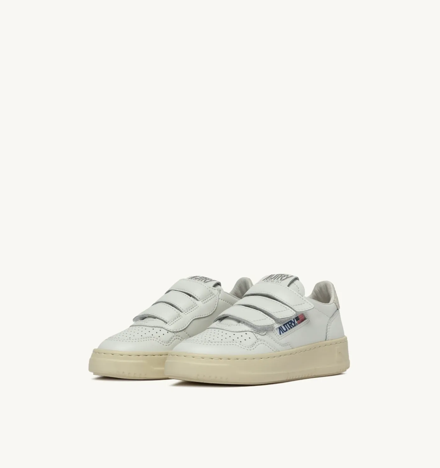 SNEAKERS MEDALIST KIDSTRIPES LOW IN PELLE BIANCA E GLITTER