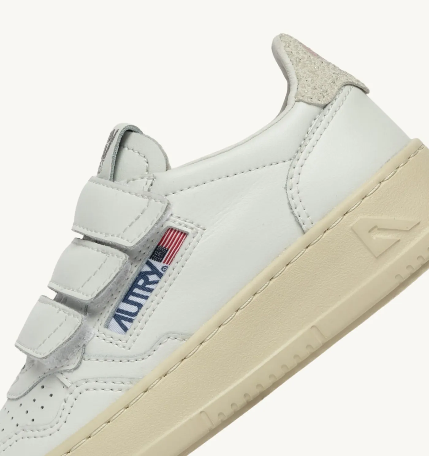 SNEAKERS MEDALIST KIDSTRIPES LOW IN PELLE BIANCA E GLITTER