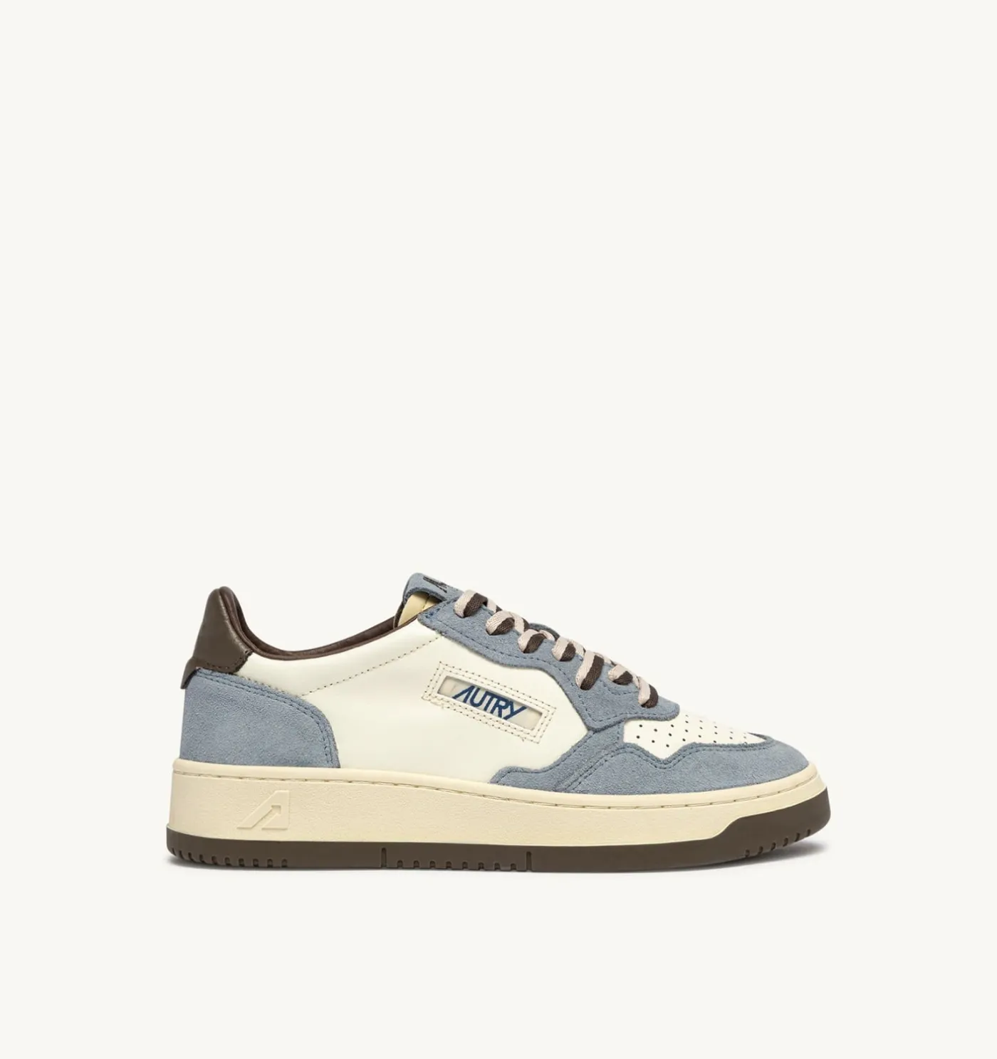 SNEAKERS MEDALIST LOW IN PELLE E SUEDE CHOOCOLATE CHIP E CIELO