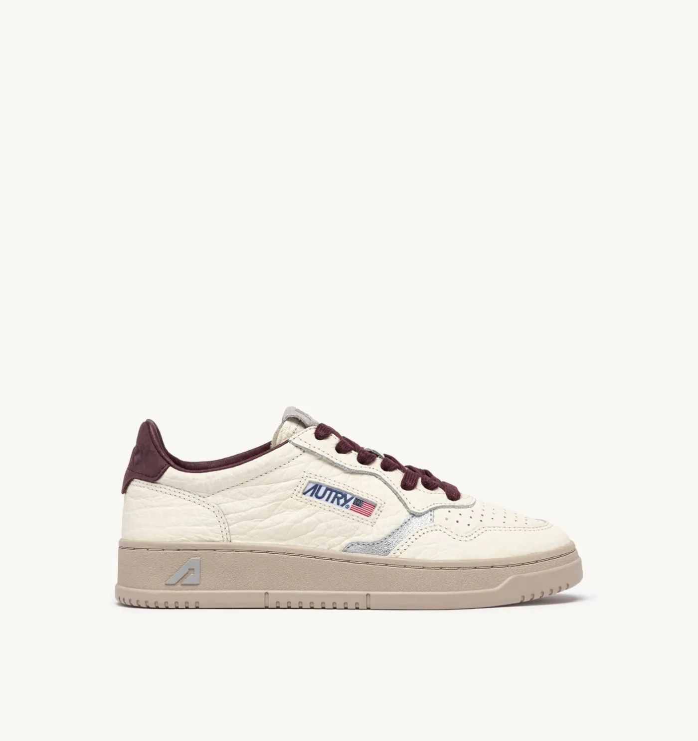 SNEAKERS MEDALIST LOW IN PELLE FIG E ARGENTO
