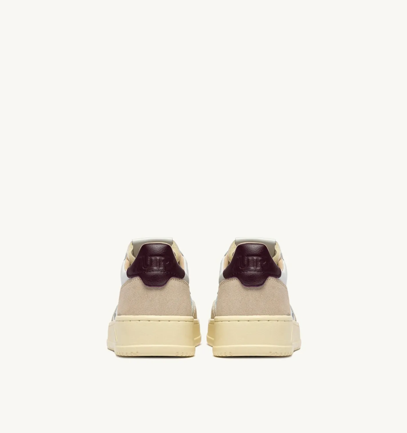 SNEAKERS MEDALIST LOW IN SUEDE E PELLE BIANCA E FIG