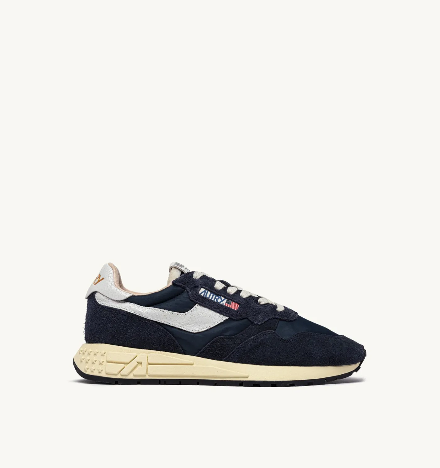 SNEAKERS REELWIND LOW IN NYLON E SUEDE BLUE SPACE E BIANCO