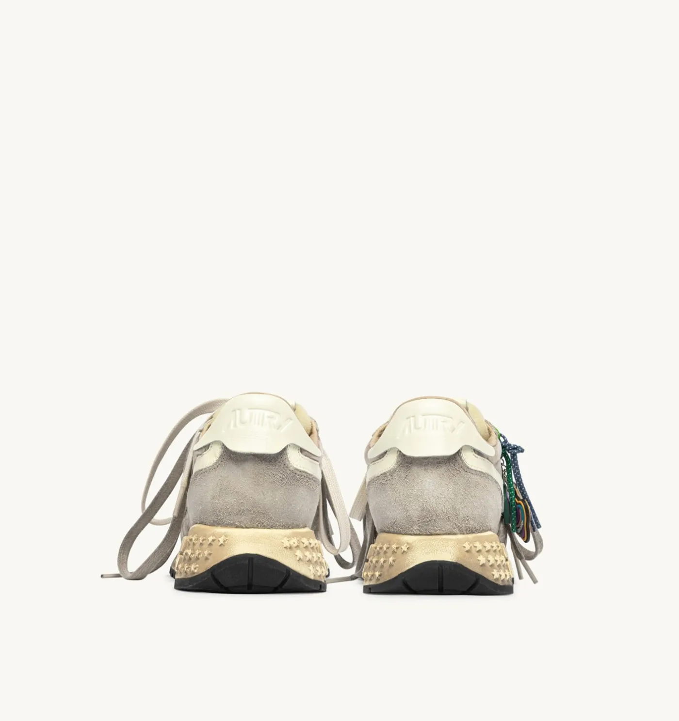 SNEAKERS REELWIND SUPER VINTAGE IN SUEDE E NYLON WOODSMOKE E BIANCO